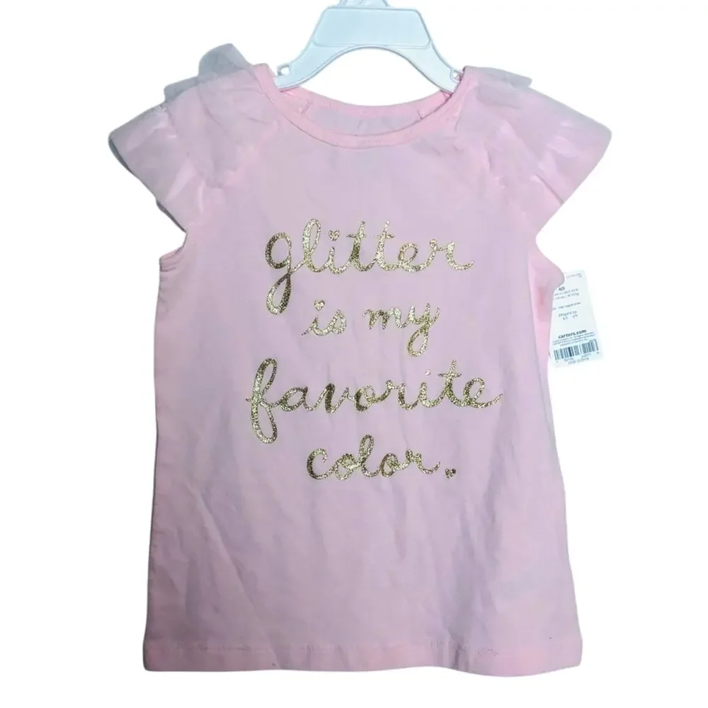 Carter's Kids Girls Graphic Shirt Sz 4/5